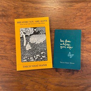 Set of 2 "Breathe! You Are Alive" and "be free where you are" by Thich Nhat Hanh